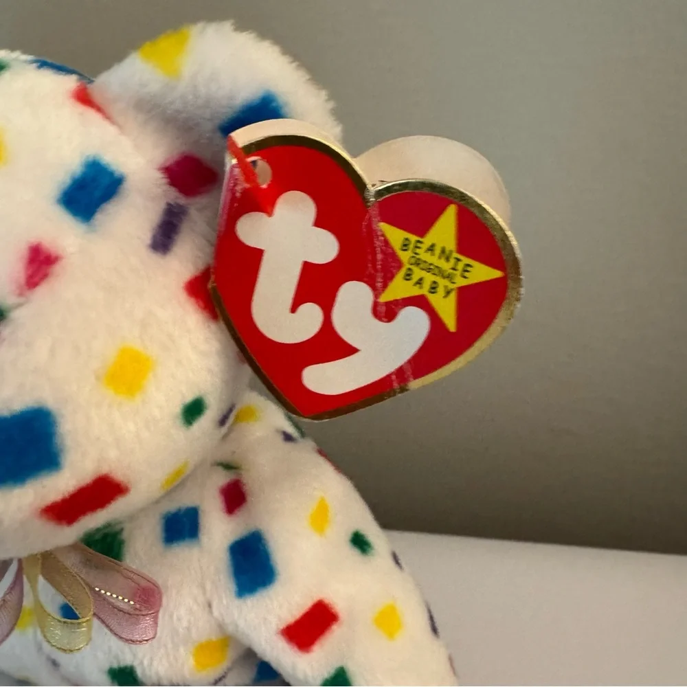 Vintage Ty 2K Multicolor Beanie Baby & Matching Beanie Buddy